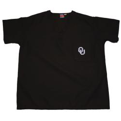 Gelscrub Unisex Black Oklahoma Sooners Scrub Top