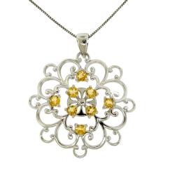 Sterling Silver Citrine Necklace