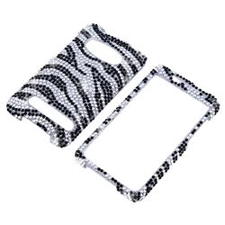 Silver/ Black Zebra Diamond Case for HTC EVO 4G