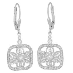 Sterling Silver 1/5ct TDW Diamond Dangling Earrings (I-J, I2-I3)