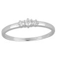Sterling Silver 1/10ct TDW Diamond Three-stone Ring (I-J,I2-I3)