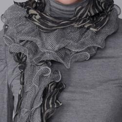 Journee Collection Women's Zebra Print Mesh Scarf