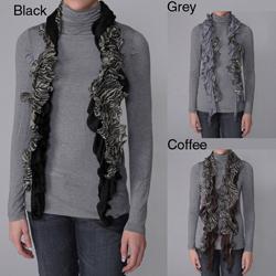 Journee Collection Women's Zebra Print Detail Scarf