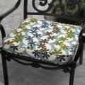 Kate Daisy Pool Blue Outdoor Cushion with P. Kaufmann Fabric