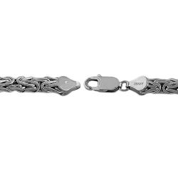 14k White Gold 6.5-mm Byzantine Bracelet