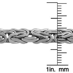 14k White Gold 6.5-mm Byzantine Bracelet