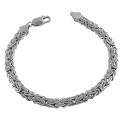 14k White Gold 6.5-mm Byzantine Bracelet