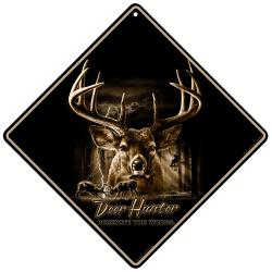 Rico Industries Deer Hunter Metal Crossing Sign