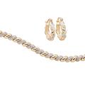 Gold Overlay 1/4ct TDW Diamond San Marco Bracelet and Earring Set (J-K, I3)