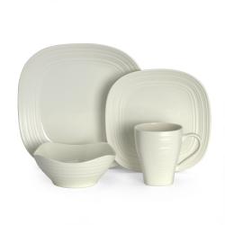 Mikasa Swirl White Square 4-piece Place Setting