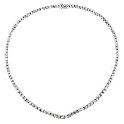 14k White Gold 4 1/3ct TDW Graduated Diamond Necklace (G-H, SI2)
