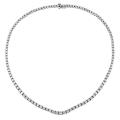 14k White Gold 4 1/3ct TDW Graduated Diamond Necklace (G-H, SI2)