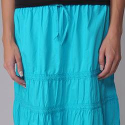 Provogue Women's Lace-detailed Peasant Skirt