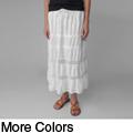 Provogue Women's Lace-detailed Peasant Skirt