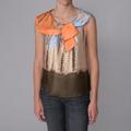 Piano Brand Junior's Pleated Front Sleeveless Blouse