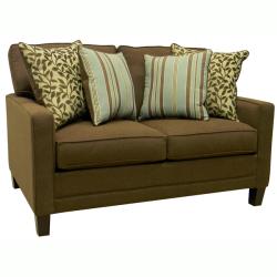 Summit Brown Fabric Sofa Bed Sleeper and Loveseat