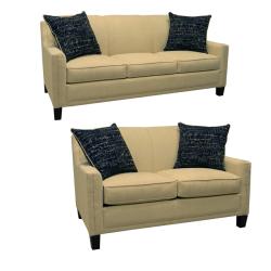 Avery Cream Fabric Sofa Bed Sleeper and Loveseat