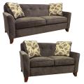 Brooke Charcoal Grey Fabric Sofa Bed Sleeper and Loveseat