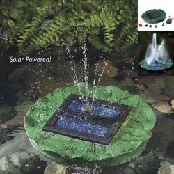 Solar-powered Lit Floating Lily Fountain 