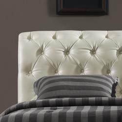 Castela Soft White Faux Leather King Bed