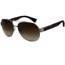 Prada Sport PS52MS Brown Aviator Sunglasses 