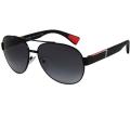 Prada Sport PS52MS Black Aviator Sunglasses
