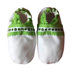 Baby Pie Green Faux Suede Bootie Socks