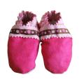 Baby Pie Pink Faux Suede Bootie Socks