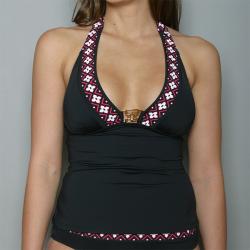 Anne Cole Signature Black Tankini Halter Top