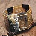 Bull Horn 'Autumnal' Stretch Bracelet (Peru)
