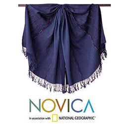 Cotton 'Indigo River' Throw (Thailand)