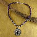 Sterling Silver 'Natural Radiance' Amethyst Necklace (India)