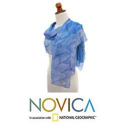 Silk 'Heavenly Blossoms' Scarf (Indonesia)