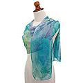 Silk 'Tranquil Garden' Scarf (Indonesia)