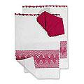 Set of 2 Rayon 'Strawberry' Placemats and Napkins (Guatemala)