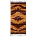 Mexican Hand-loomed 'Dunes' Zapotec Wool Rug (2.5' x 5')