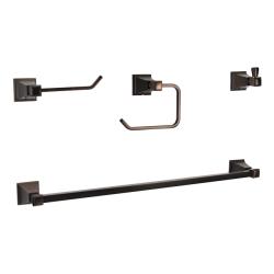 Fontaine Patiglia 4-piece Brushed Bronze Bathroom Accessory Set 