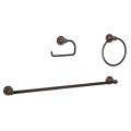 Fontaine Pari 3-piece Brushed Bronze Bathroom Accessory Set