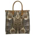 Roberto Cavalli Animal Print Canvas Tote Bag