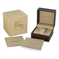 Burberry Women's 'Beat Check' Silver Face Fabric Strap Watch