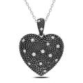 Sterling Silver 1/5ct TDW Diamond Fashion Heart Necklace (G-H, I3)