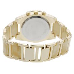 Geneva Platinum Women's Chronograph-style Ivory Link Watch