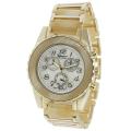 Geneva Platinum Women's Chronograph-style Ivory Link Watch