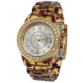 Geneva Platinum Women's Rhinestone-accented Tortoise Link Watch
