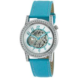 Akribos XXIV Women's Open Heart Skeleton Automatic Dress Watch