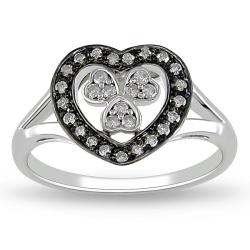 10k White Gold 1/5ct TDW Diamond Heart Ring (G-H, I2-I3)
