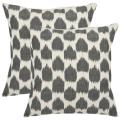Moments 18-inch Charcoal Grey Decorative Pillows (Set of 2)