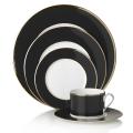 Mikasa Color Studio Black Gold 5-piece Dinnerware Set