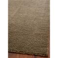 Loomed Knotted Himalayan Solid Brown Wool Rug (4' x 6')