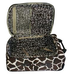 American Flyer Giraffe Brown 4-piece Luggage Set
